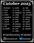 Catober 2025 prompt list by Karen Luk